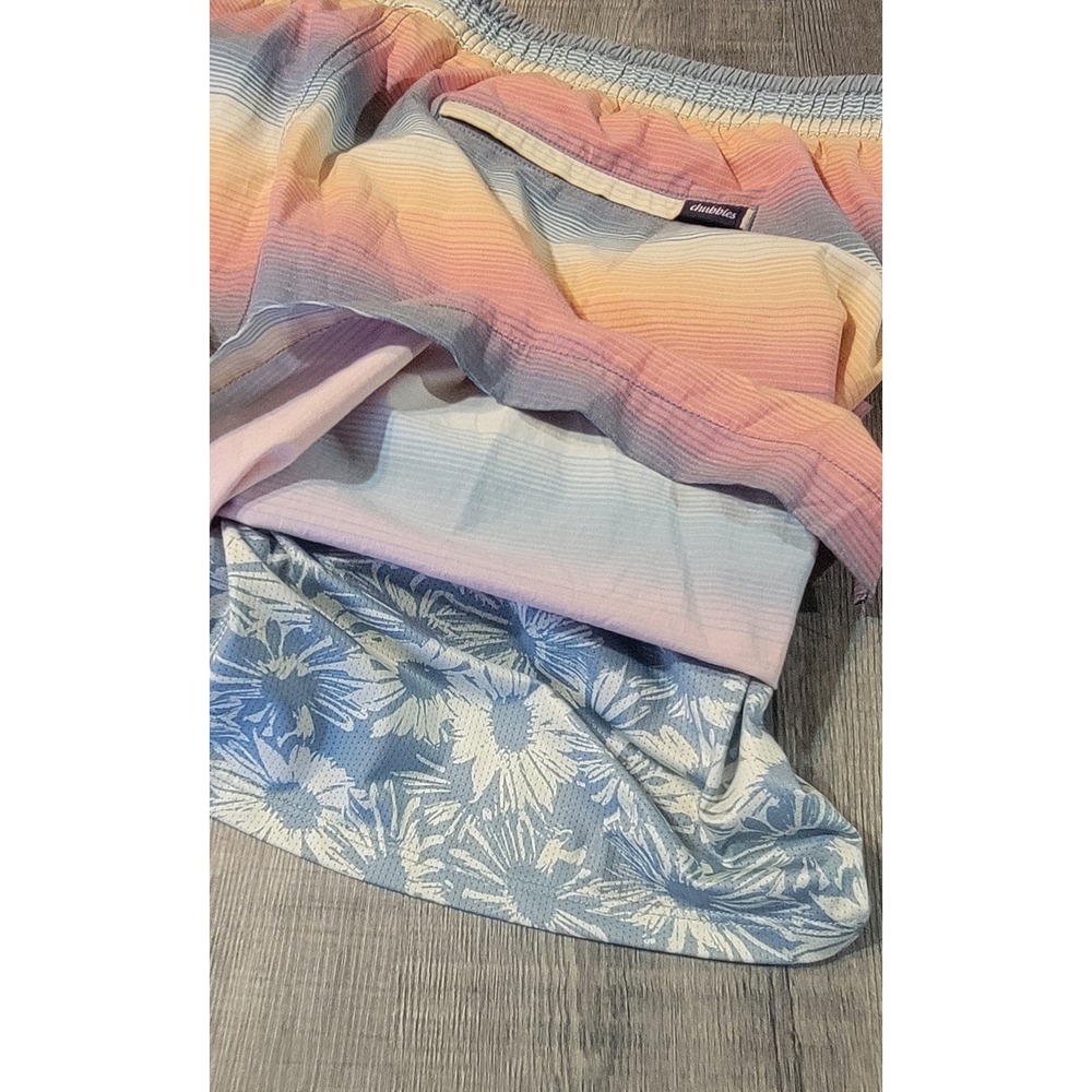 Chubbies Mens XXL Swim Trunks 7 Inch Inseam Sunset Stripe Compression Liner XXL - Picture 3 of 9
